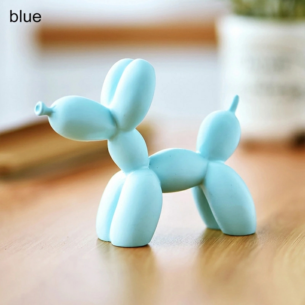 LIGHT BLUE Miniature Resin Dog Decor